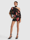 RITA OTS DRAPED CROPPED TOP W SCARF-ALICE + OLIVIA