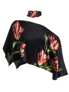 RITA OTS DRAPED CROPPED TOP W SCARF-ALICE + OLIVIA