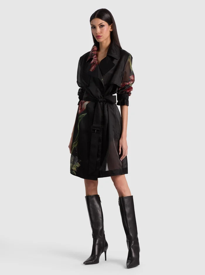 SILVIA SHEER COMBO TRENCH-ALICE + OLIVIA