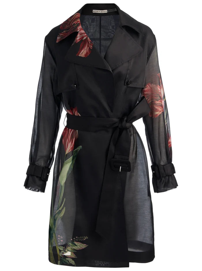 SILVIA SHEER COMBO TRENCH-ALICE + OLIVIA