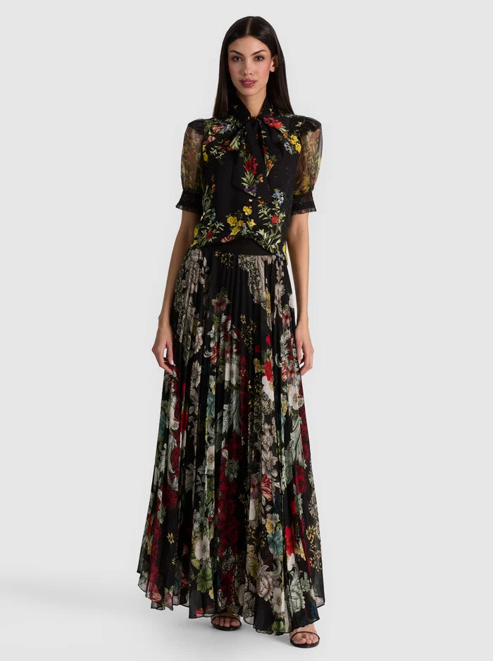 KATZ ASYMM PLTD MAXI SKIRT-ALICE + OLIVIA