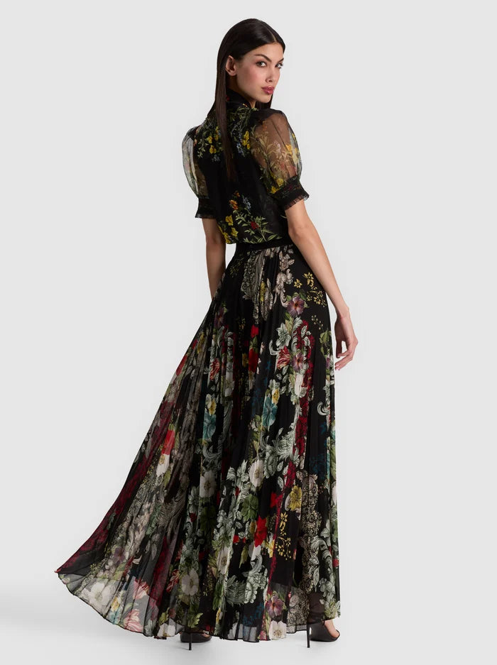 KATZ ASYMM PLTD MAXI SKIRT-ALICE + OLIVIA