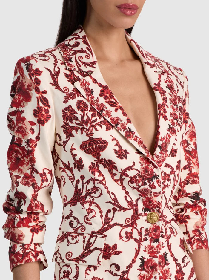 MACEY NOTCH COLLAR FITTED BLAZER-WINDING ROAD-ALICE + OLIVIA