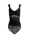 RENEE SHEER SOFT V NK RUCHED TANK BODYSUIT-ALICE + OLIVIA