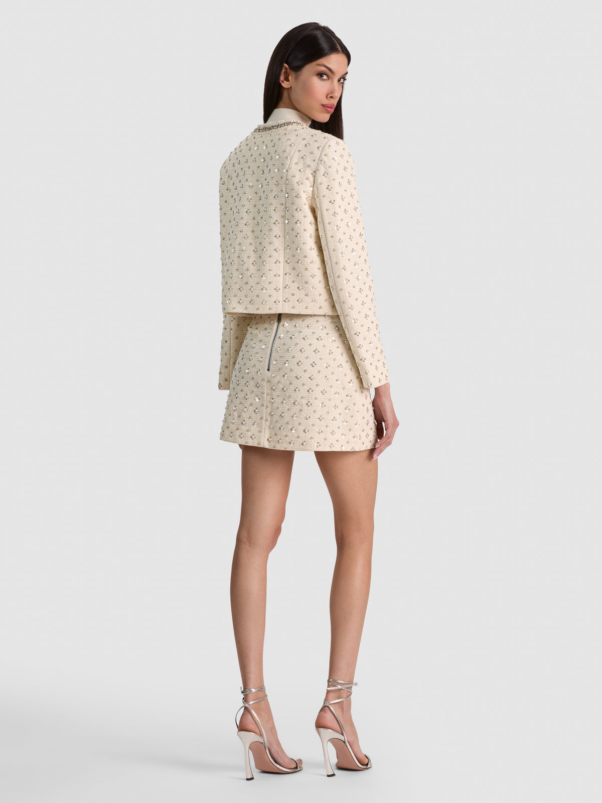 THOMASINA EMBELLISHED TWEED JACKET-ALICE + OLIVIA