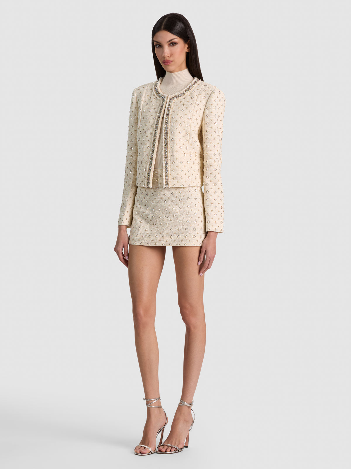 THOMASINA EMBELLISHED TWEED JACKET-ALICE + OLIVIA