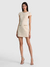 CADE EMBELL CAP SLV SHIFT MINI DRESS W PKTS-ALICE + OLIVIA