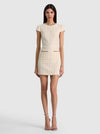 CADE EMBELL CAP SLV SHIFT MINI DRESS W PKTS-ALICE + OLIVIA