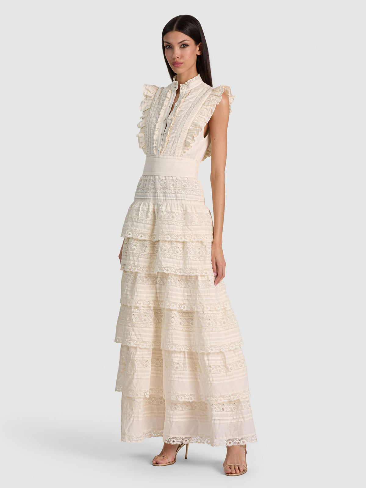 TAHARA TIERED MAXI DRESS-ALICE + OLIVIA