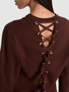 CALLUM PULLOVER WITH LACE UP BACK-ALICE + OLIVIA