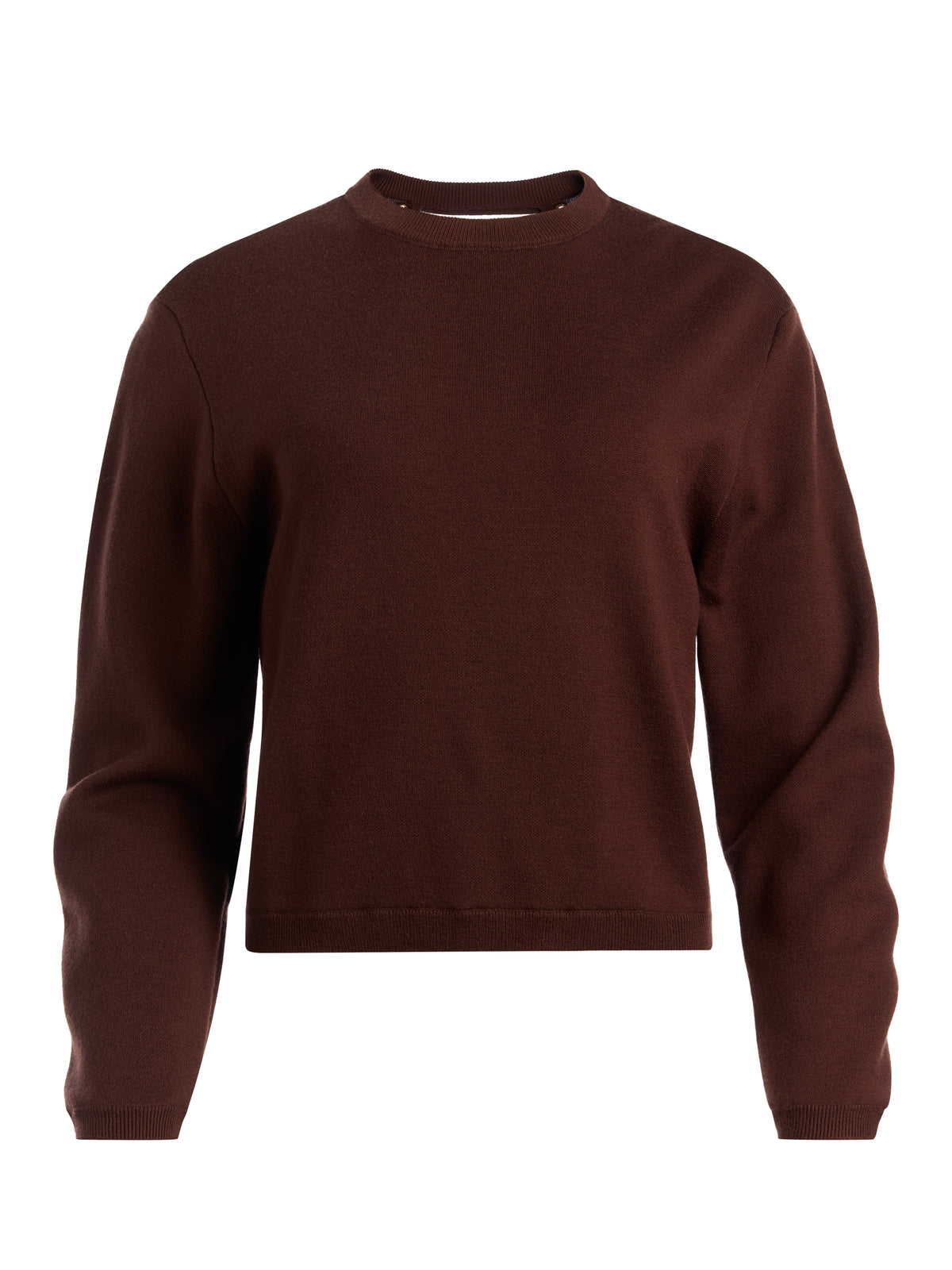 CALLUM PULLOVER WITH LACE UP BACK - DARK CHOCOLATE