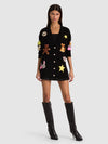BRADFORD APPLIQUE CARDIGAN-BLACK MULTI-ALICE + OLIVIA