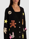 BRADFORD APPLIQUE CARDIGAN-BLACK MULTI-ALICE + OLIVIA