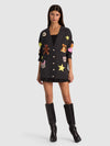 BRADFORD APPLIQUE CARDIGAN-CHARCOAL HEATHER GREY MULTI-ALICE + OLIVIA