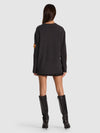 BRADFORD APPLIQUE CARDIGAN-CHARCOAL HEATHER GREY MULTI-ALICE + OLIVIA