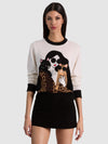 GLEESON STACEFACE LEOPARD PULLOVER-ALICE + OLIVIA