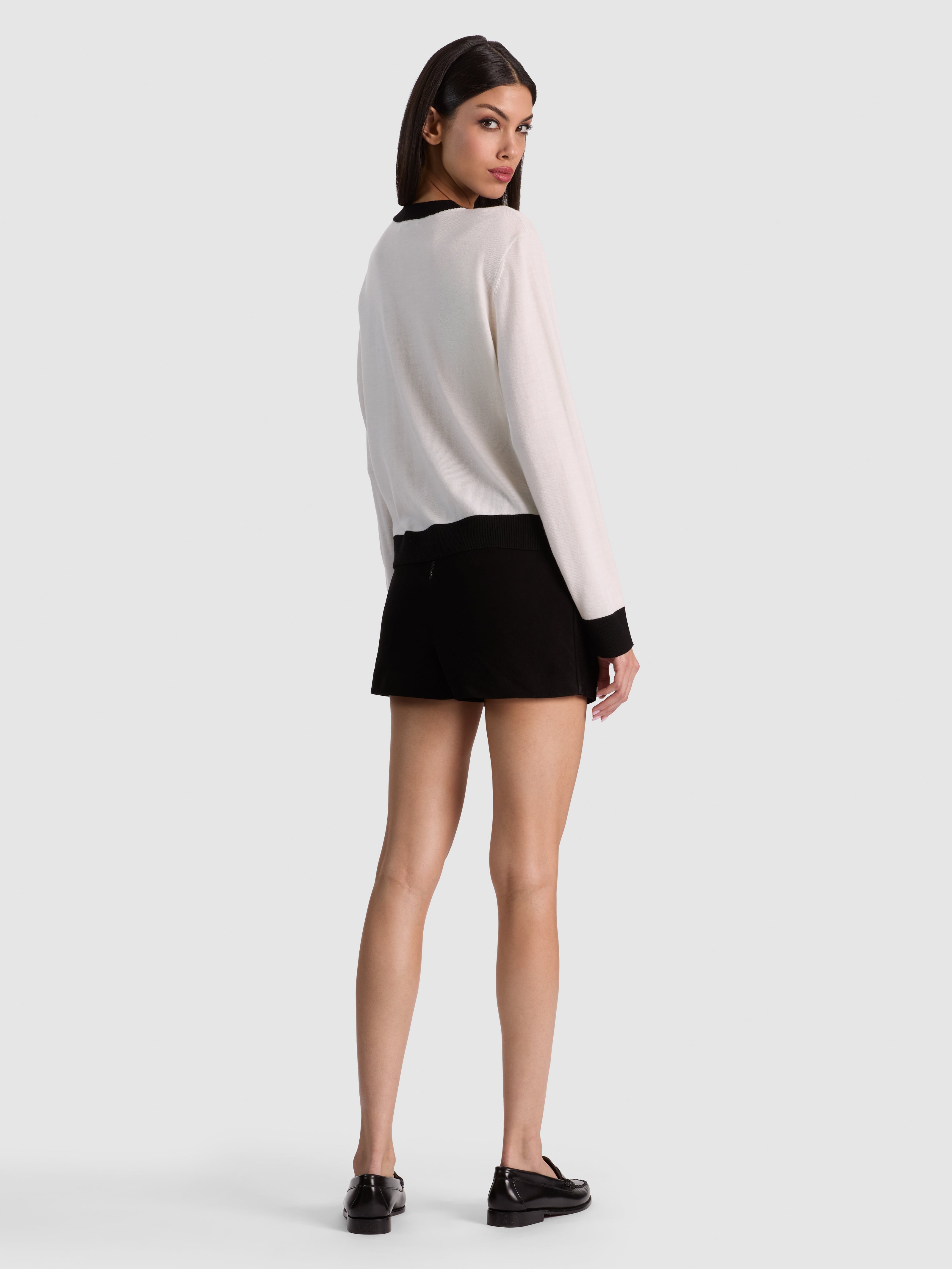 GLEESON STACEFACE LEOPARD PULLOVER-ALICE + OLIVIA