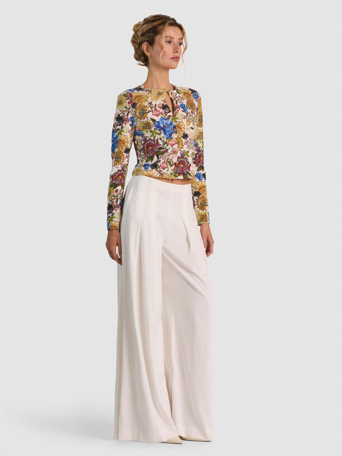 CARSON PRINTED CARDIGAN-FALLEN PETALS SM-ALICE + OLIVIA