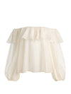 ALTA OFF THE SHOULDER RUFFLE BLOUSE-ALICE + OLIVIA