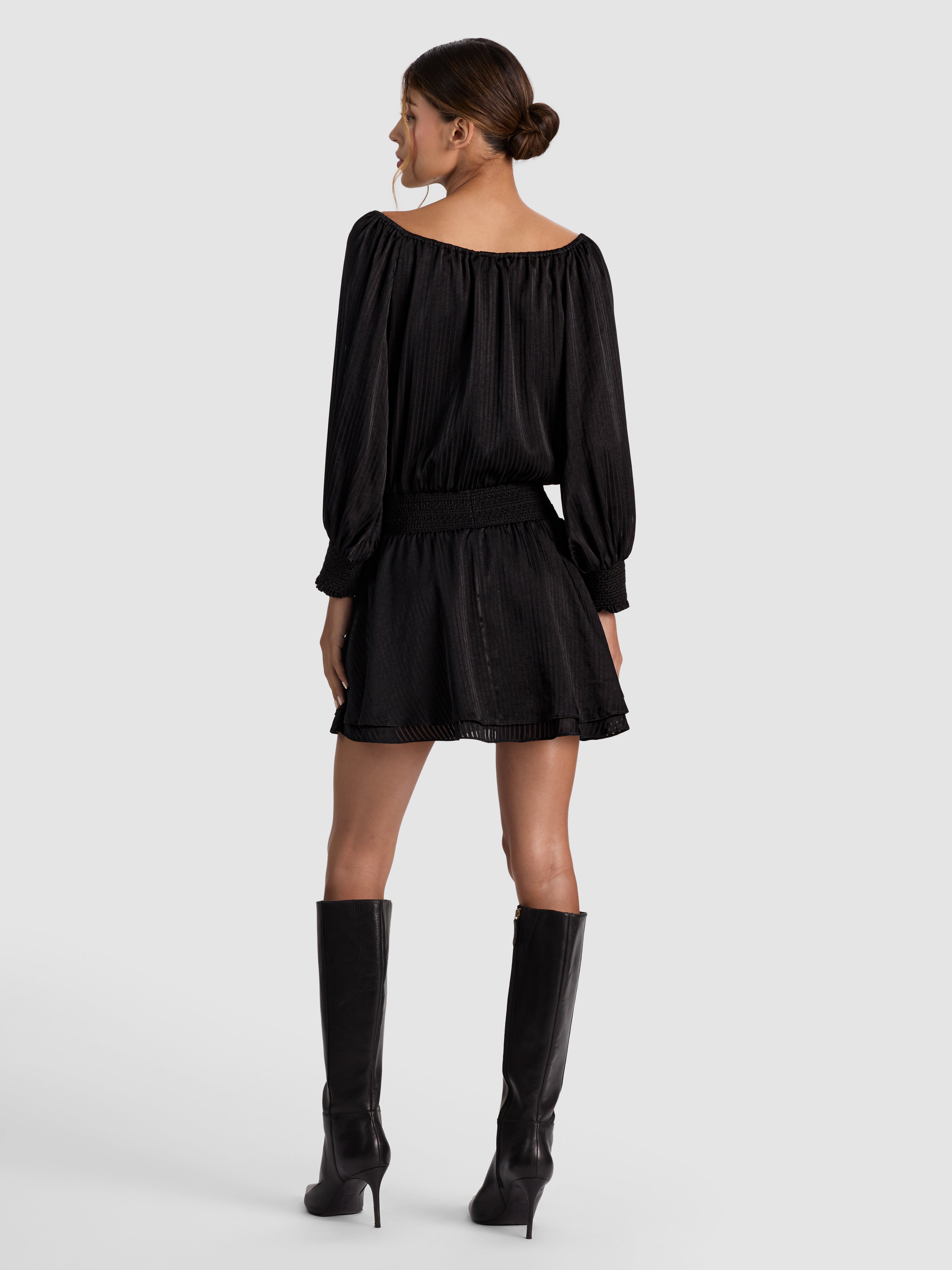 PAULINE DROP WAIST MINI DRESS-ALICE + OLIVIA