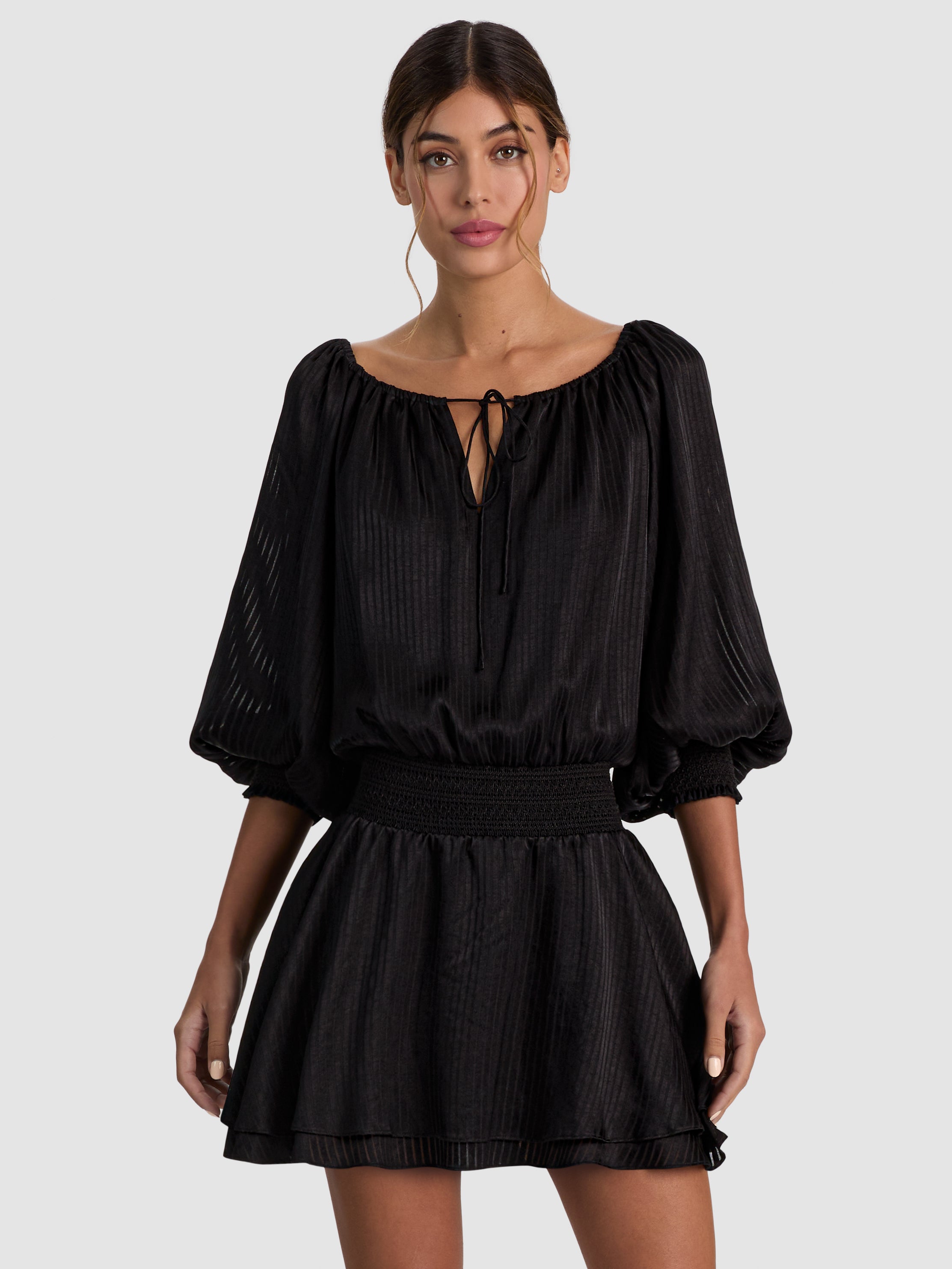 PAULINE DROP WAIST MINI DRESS-ALICE + OLIVIA