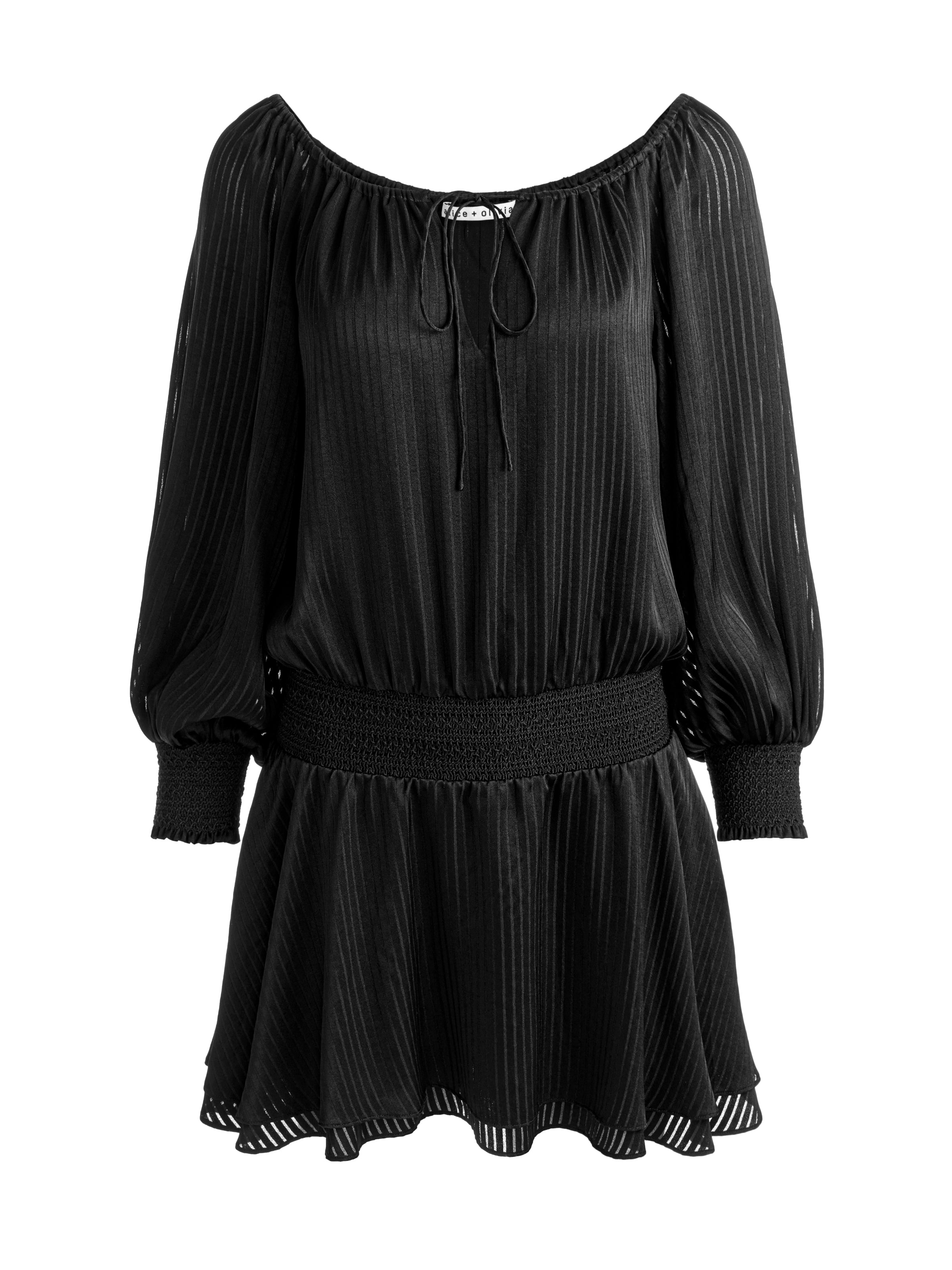 PAULINE DROP WAIST MINI DRESS-ALICE + OLIVIA