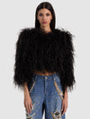 KIDMAN FEATHERED JACKET-ALICE + OLIVIA