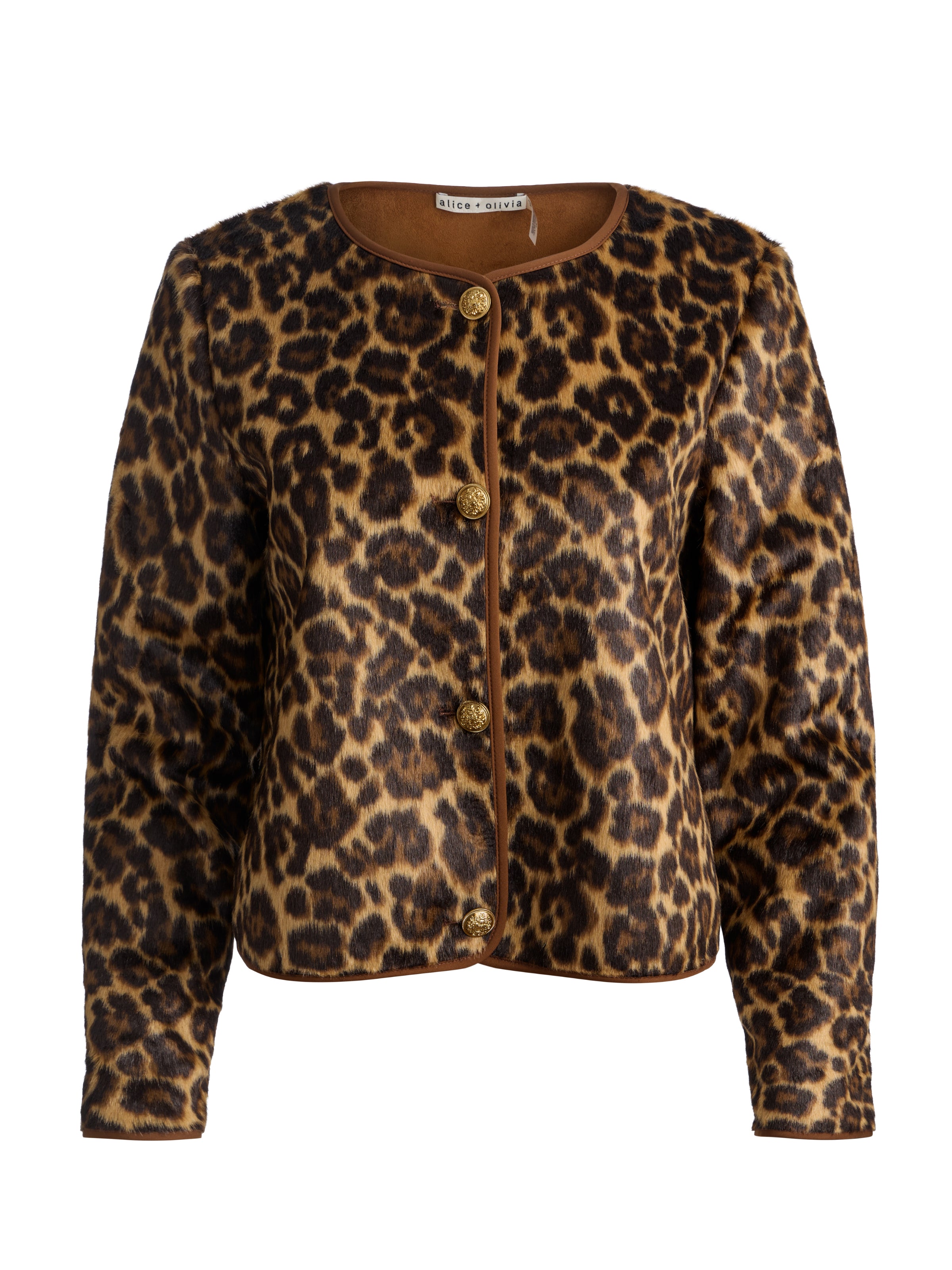 ALMA FAUX FUR COAT-SPOTTED LEOPARD-ALICE + OLIVIA