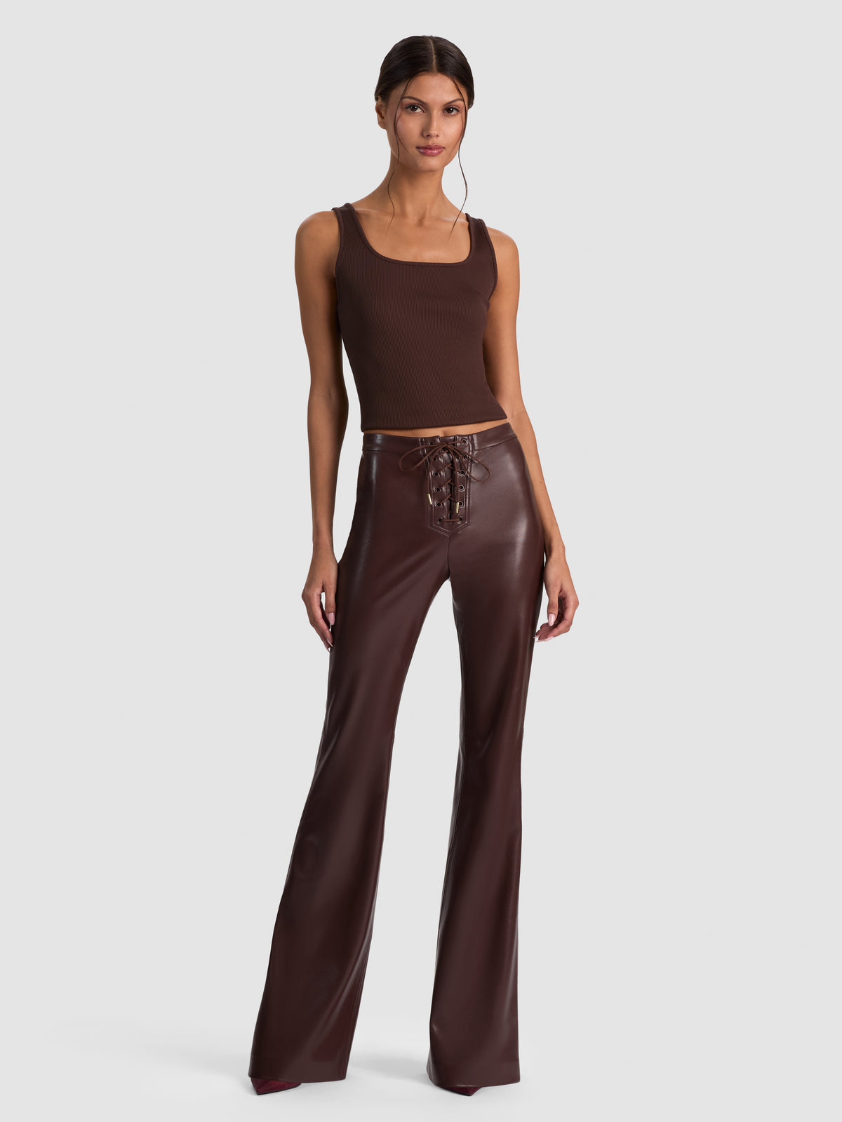 RAVYN LACE UP BOOTCUT PANT-ALICE + OLIVIA