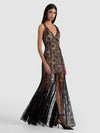 ALANA TWIST STRAP LACE GODET MAXI DRESS-ALICE + OLIVIA