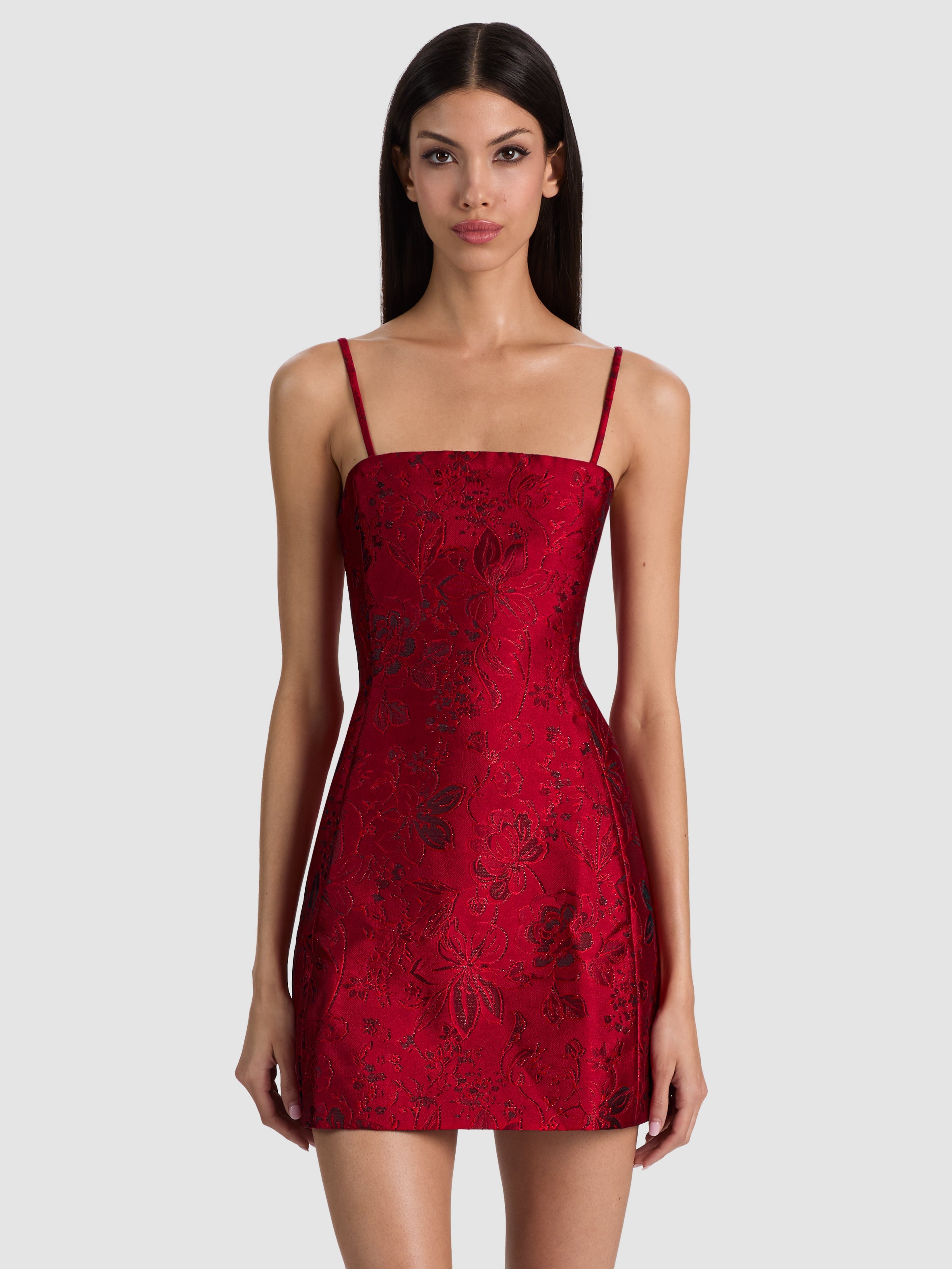 VELIA EMBROIDERED MINI DRESS-ALICE + OLIVIA