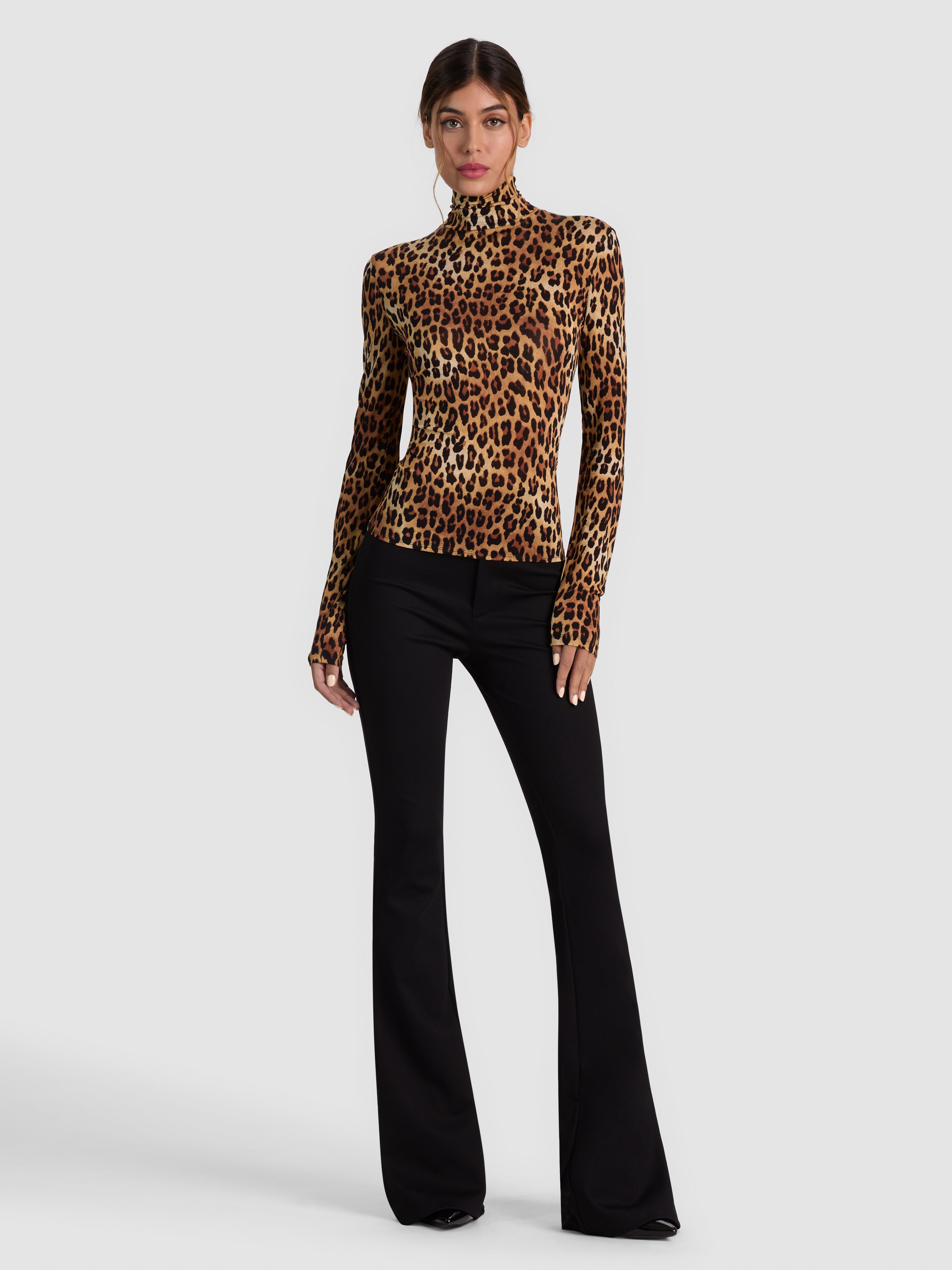 DELAINA TURTLENECK TOP-SPOTTED LEOPARD-ALICE + OLIVIA