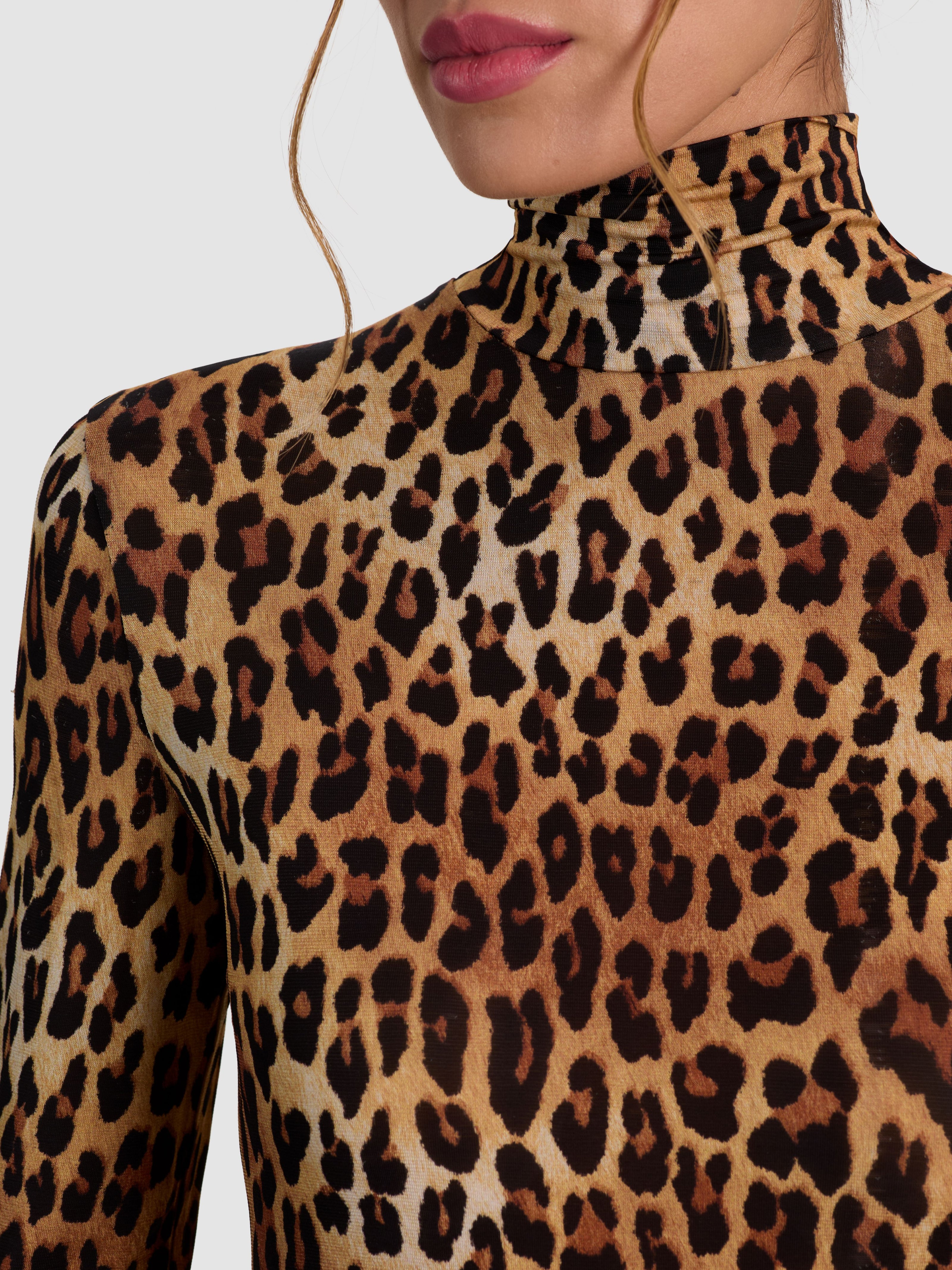 DELAINA TURTLENECK TOP-SPOTTED LEOPARD-ALICE + OLIVIA