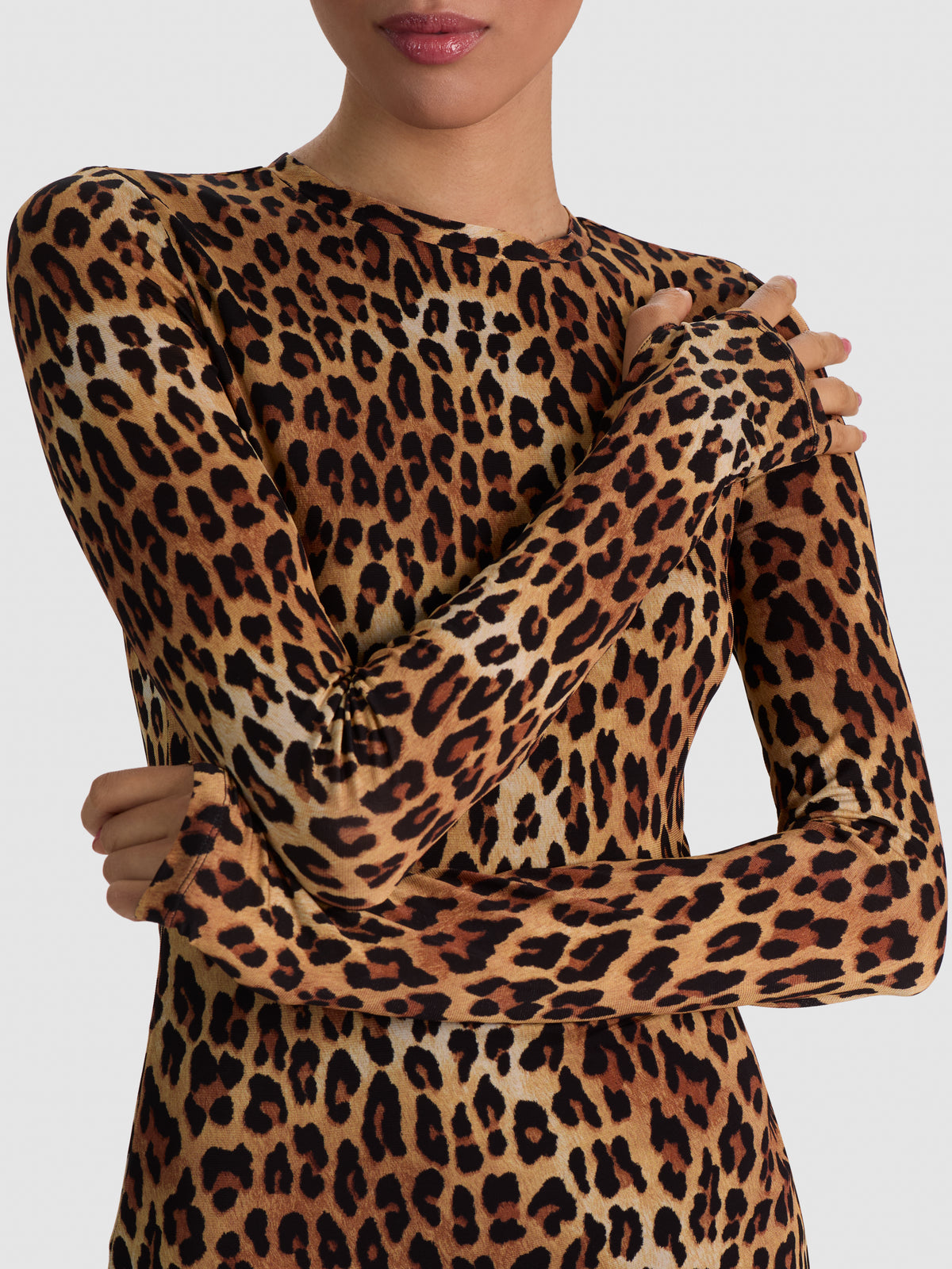 WENDY MINI DRESS - SPOTTED LEOPARD