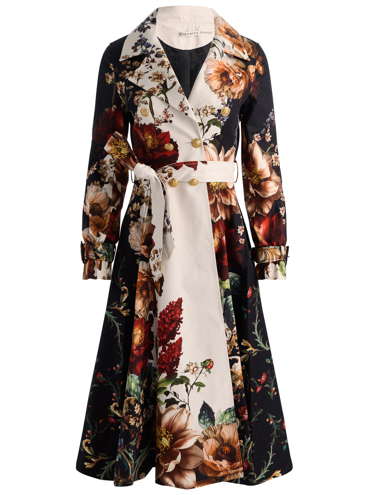 ELLIE GODET TRENCH COAT W TIE BELT-ALICE + OLIVIA