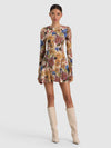 DELORA LS FLARE MINI DRESS-ALICE + OLIVIA