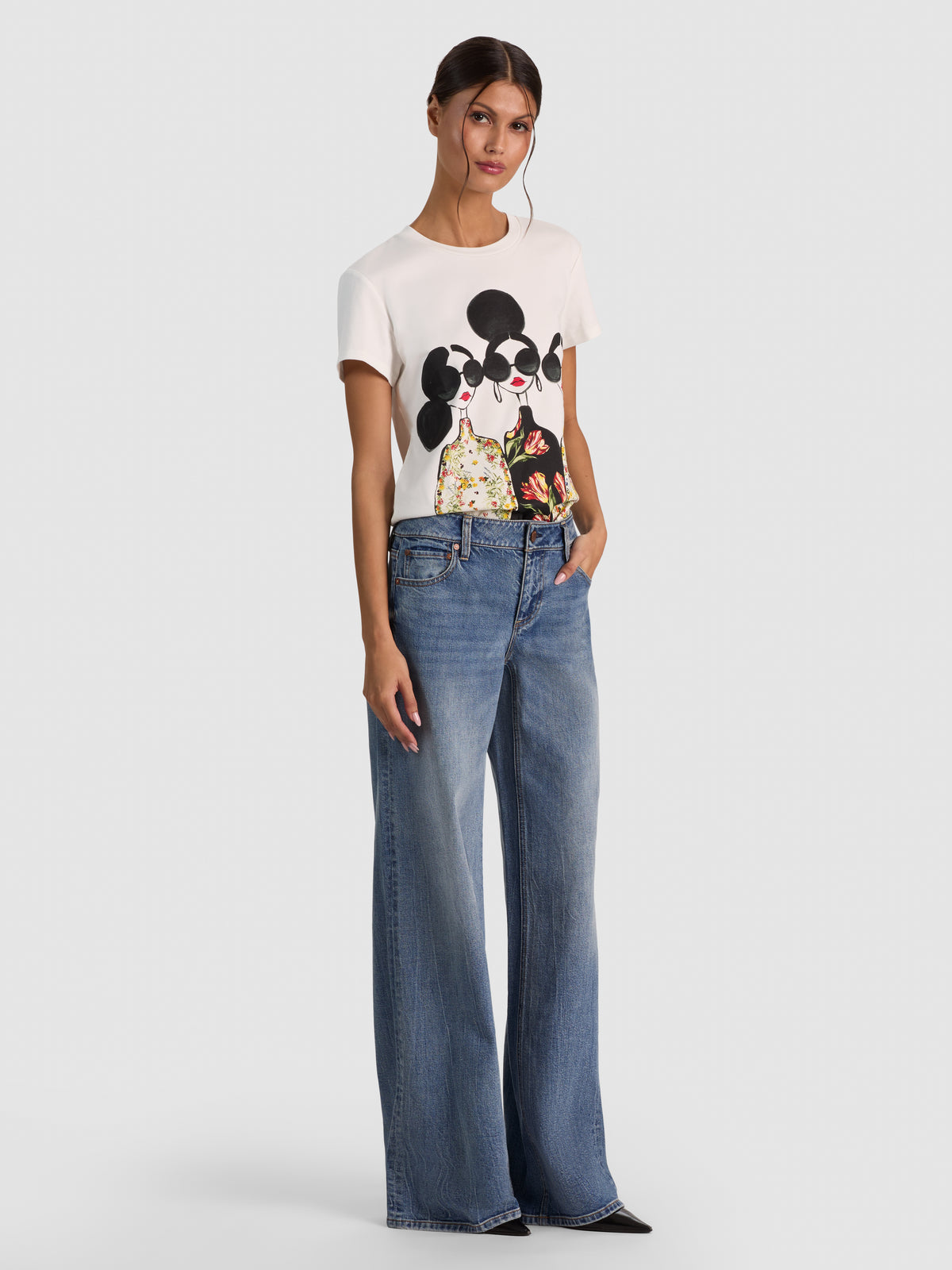 알베라 스테이스페이스 티셔츠-ALICE + OLIVIA