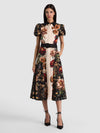 HENRIETTA FITTED FULL FLARE MIDI DRESS W BELT-ALICE + OLIVIA