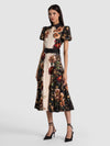 HENRIETTA FITTED FULL FLARE MIDI DRESS W BELT-ALICE + OLIVIA