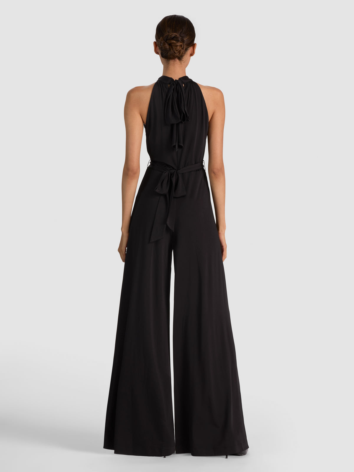 THELMA WIDE LEG JUMPSUIT W TIE BELT-ALICE + OLIVIA