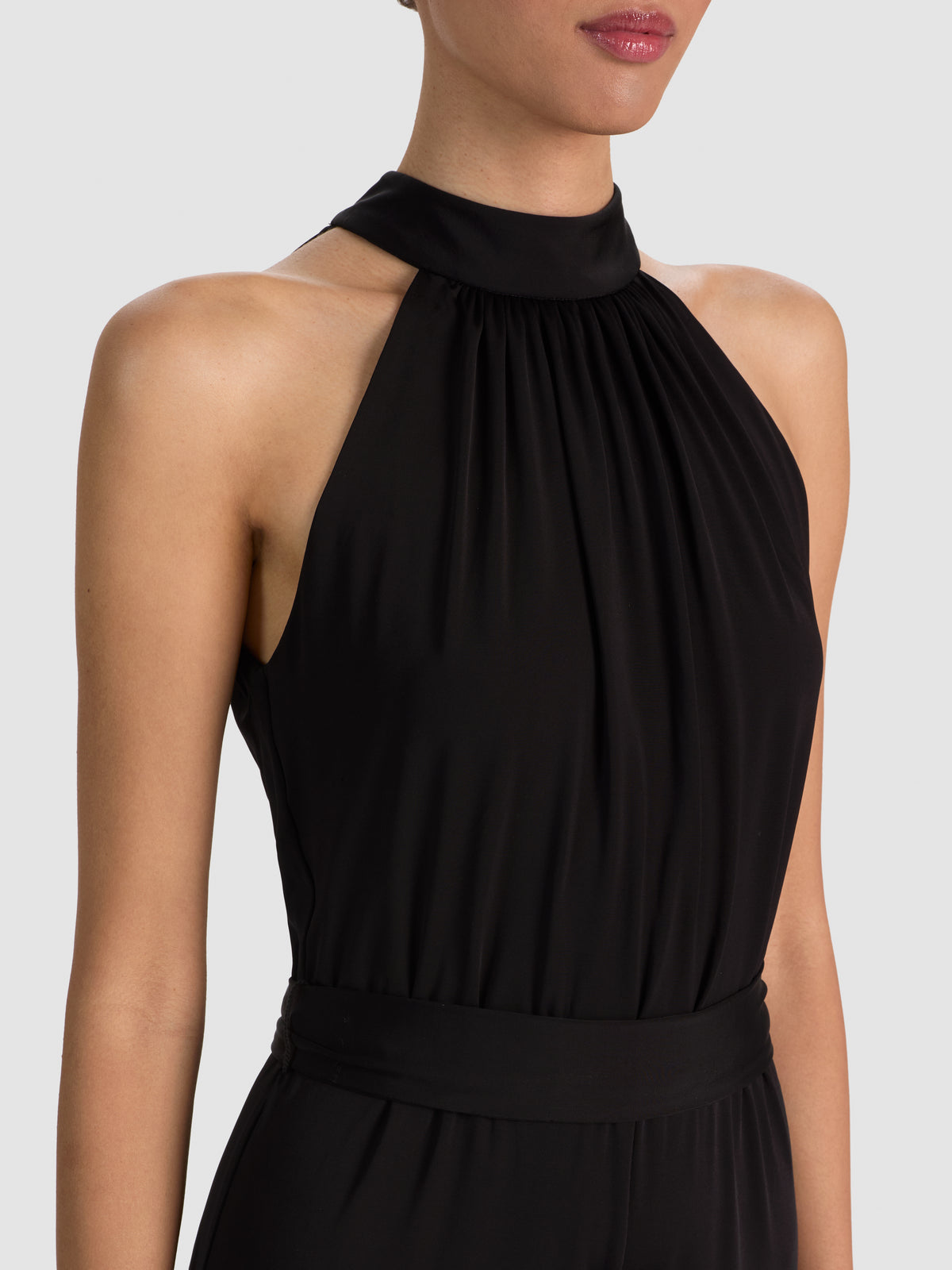 THELMA WIDE LEG JUMPSUIT W TIE BELT-ALICE + OLIVIA