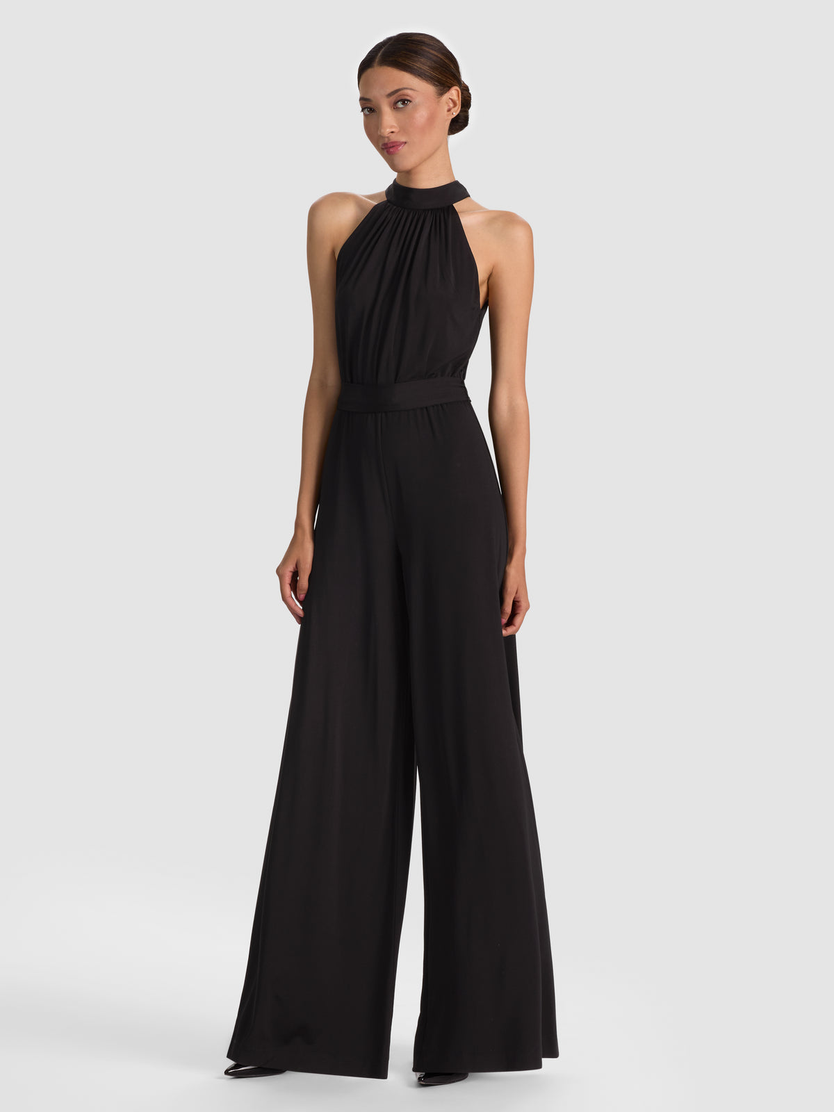 THELMA WIDE LEG JUMPSUIT W TIE BELT-ALICE + OLIVIA