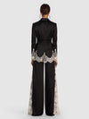 BREANN CUTAWAY LACE LONG FITTED BLAZER-ALICE + OLIVIA
