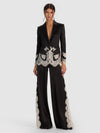 BREANN CUTAWAY LACE LONG FITTED BLAZER-ALICE + OLIVIA