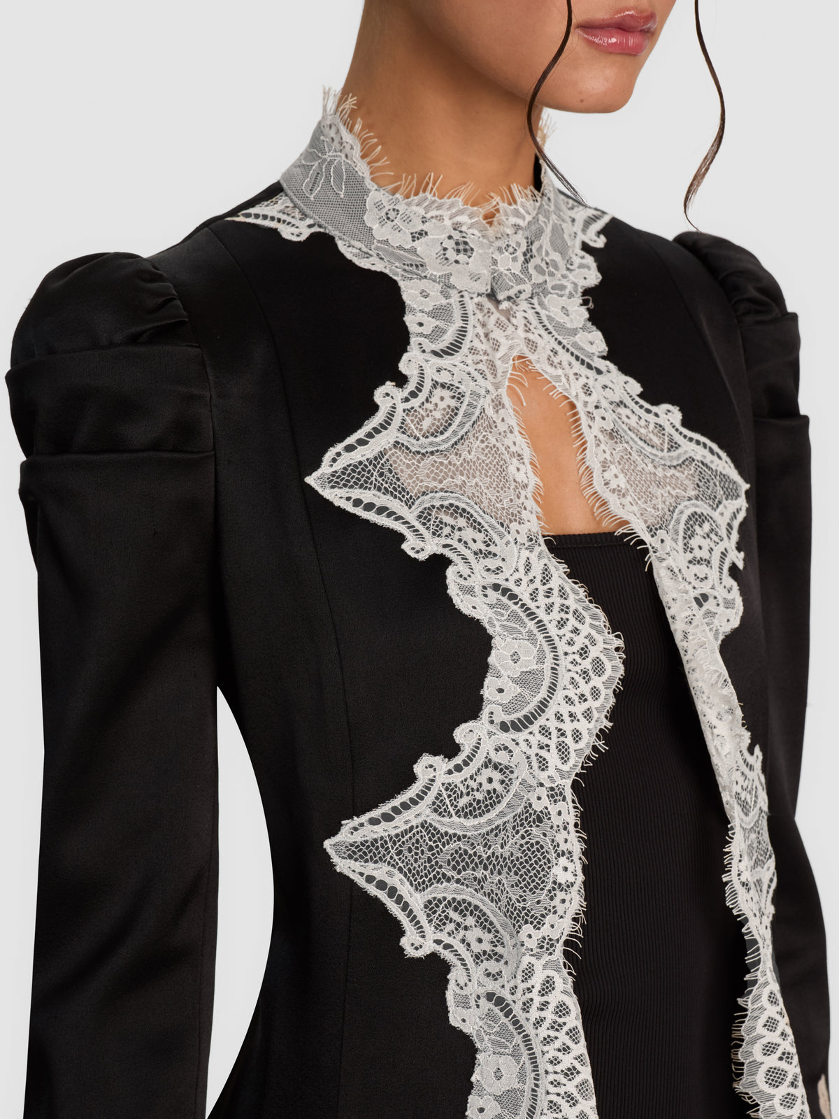THOMASINA LACE TRIM MAXI JACKET-ALICE + OLIVIA