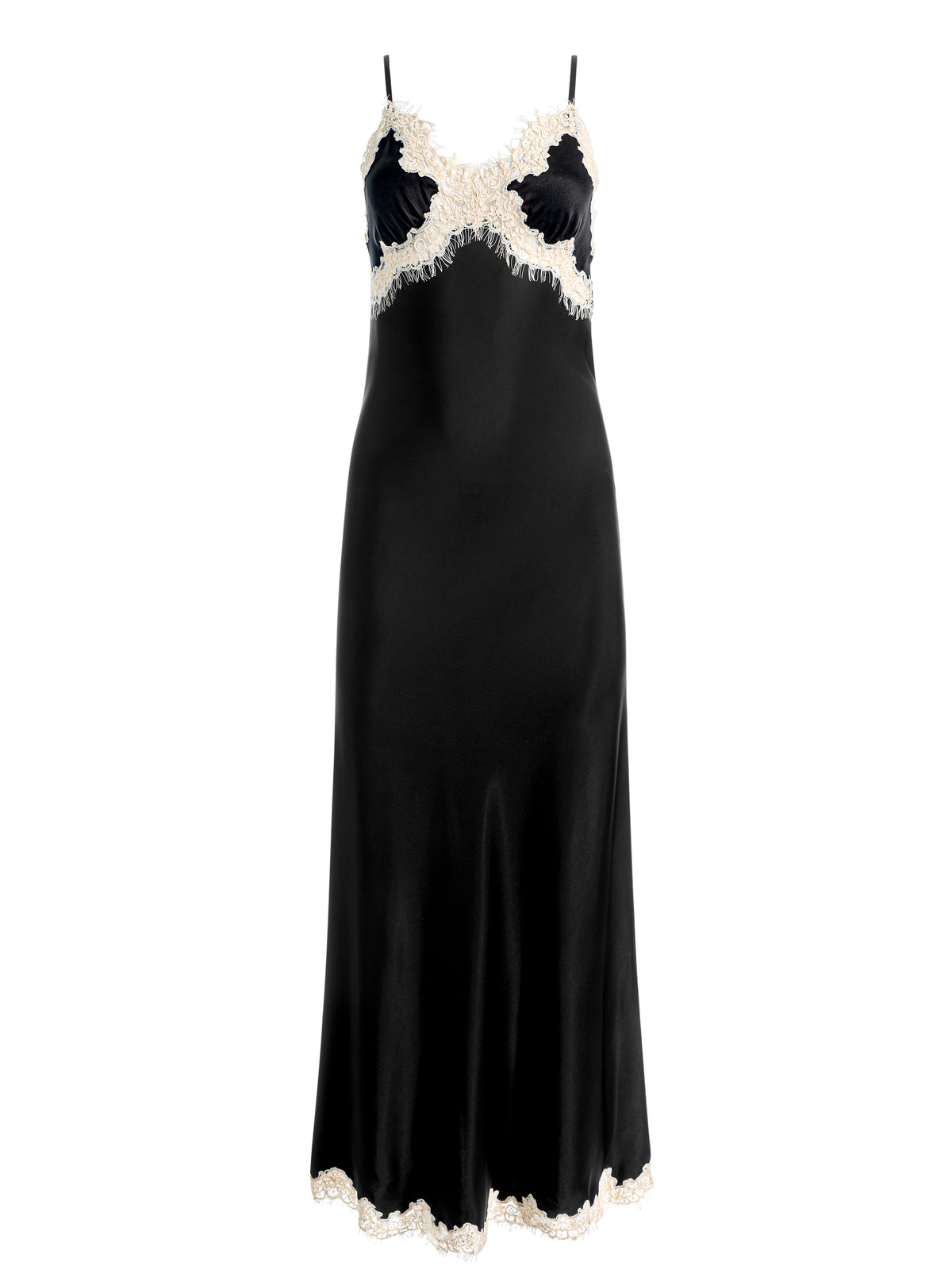JULIETTA HI SLIT LACE TRIM MAXI SLIP DRESS-ALICE + OLIVIA