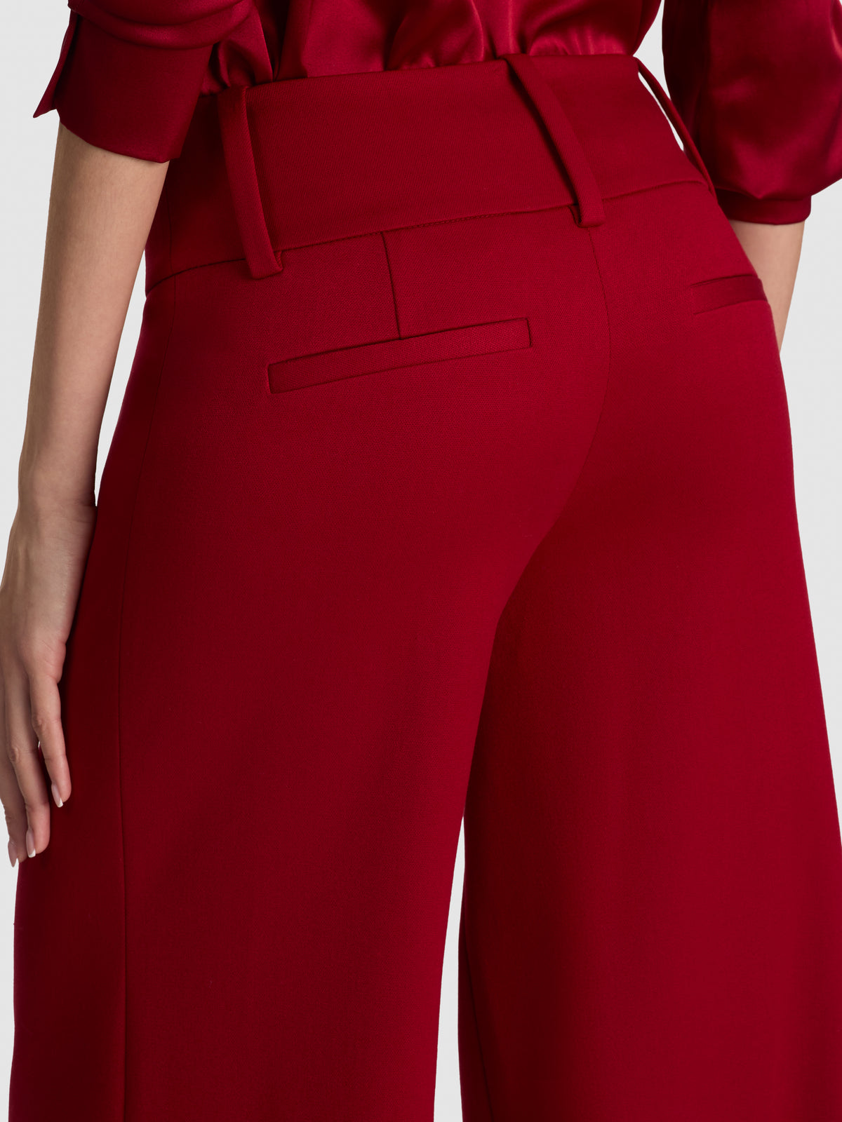 OLIVIA WIDE LEG PANT-GARNET-ALICE + OLIVIA