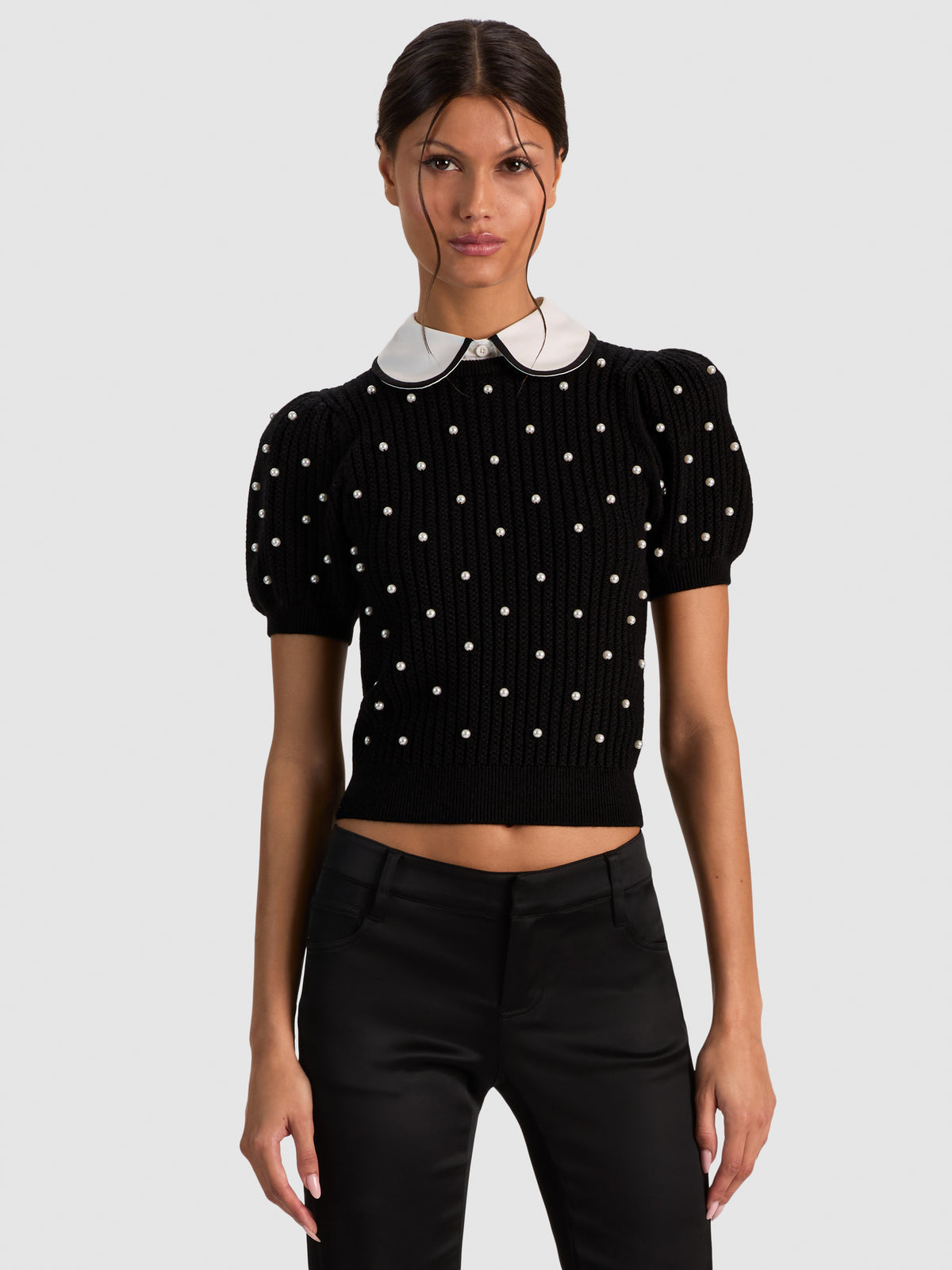 CHASE PUFF SLEEVE SWEATER-ALICE + OLIVIA