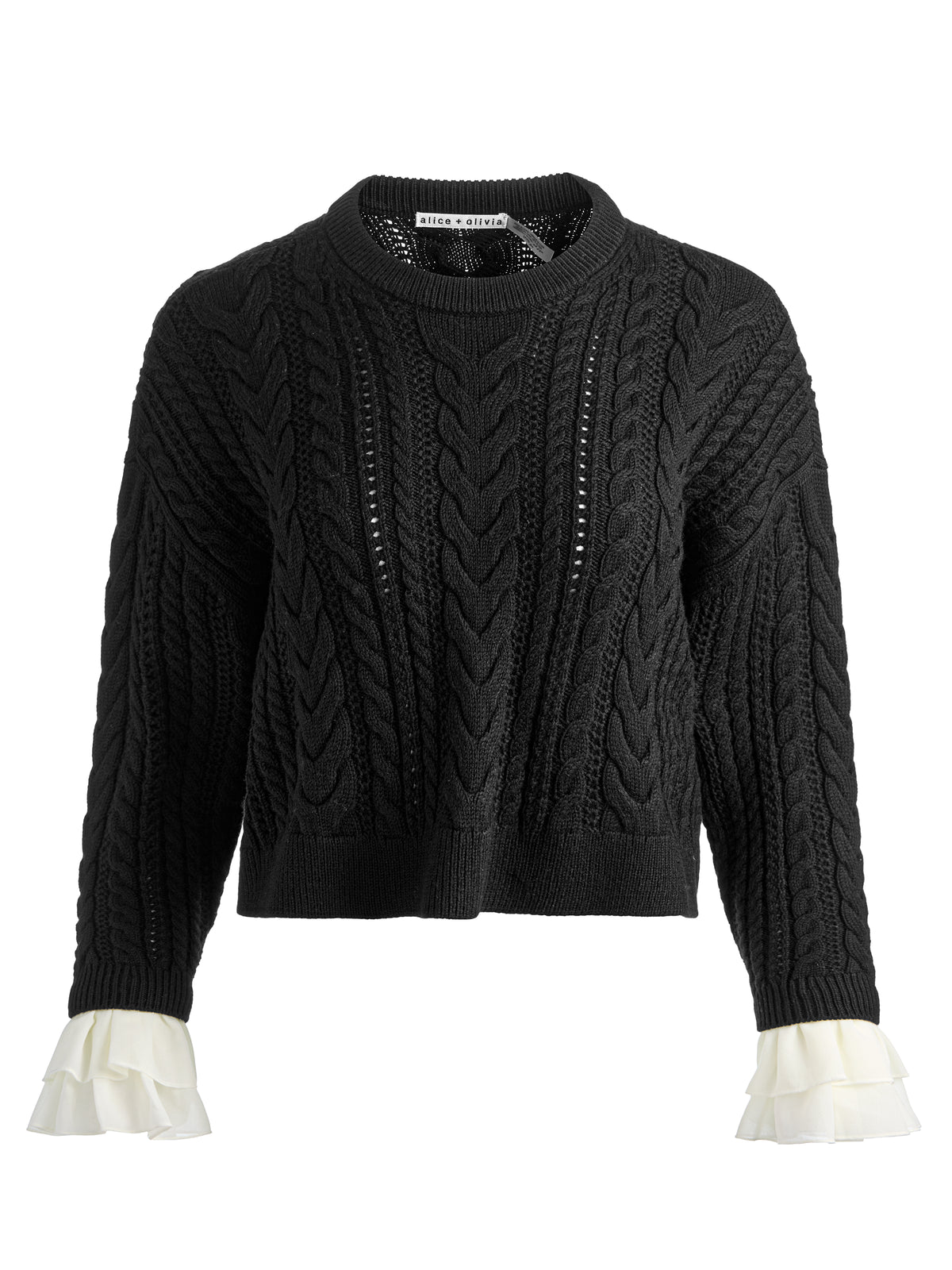 SHERLENE RUFFLE PULLOVER-ALICE + OLIVIA