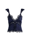 RAFAELLA LACE TRIM TOP W RUFFLE SLEEVE-ALICE + OLIVIA